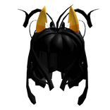 Indigo Troll Orange Candy Corn Horns and Hair