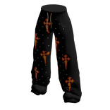 Indische Cross Orange Baggy Pants Y2K