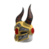 Infernal Obsidian Horns with Gold Helm |White head