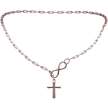 Infinite chain Cute Trendy Silver Preppy Necklace