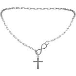 Infinite chain Cute Trendy Silver Preppy Necklace