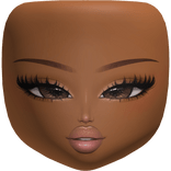 Influencer Y2K Beauty Makeup Doll Head Brown Skin