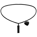 ♡ initial I heart necklace in black (3.0)