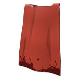 Invincible cape with ketchup stain