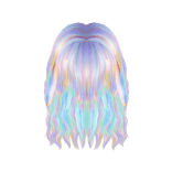 Iridescent Flowy Hair (Rainbow)