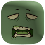 Irritated Zombie Face [Moss Green]