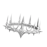 Ivory White Stellar Hollow Crescent Crown