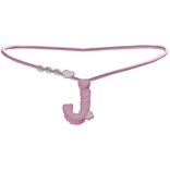 ♡ j bunny initial necklace (pink)