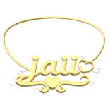 ✎ jaii gold name plate necklace ᰔᩚ ´-