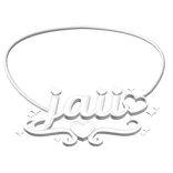 ✎ jaii silver name plate necklace ᰔᩚ ´-