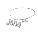 Jana Silver Necklace With Pink Bow