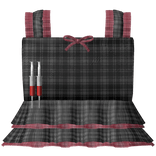 Japan Dress | Black & Dark Red