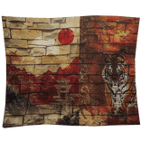 Japanese Aesthetic Tiger Animal Brick Background