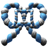 Japanese Bow Blue and White