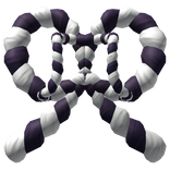 Japanese Bow Purple and White