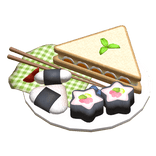 Japanese Igari Spring Sushi Picnic Plate (Front)