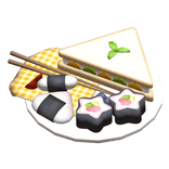 Japanese Igari Spring Sushi Picnic Plate (Front)