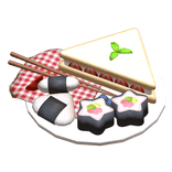 Japanese Igari Spring Sushi Picnic Plate (Front)