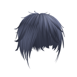 ♰ japanese messy vkei blue hair