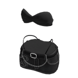 Black Jean Skirt Set