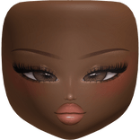 Jennifer Y2K Beauty Makeup Doll Head Brown Skin