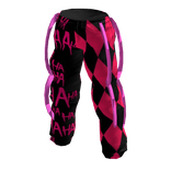 Jester’s Grid Pants | Black & Purple “Haha” Y2K,