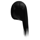 jet black side swept bussdown