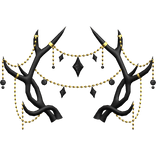 Jewelled antlers - black/gold