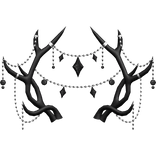 Jewelled antlers - black/silver
