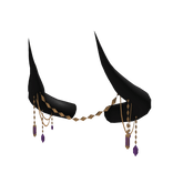 Jewelled Horns Gold Amethyst