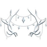 Jewelled Ice winter antlers - blue