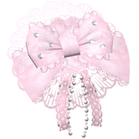 jewelry ribbon lolita canotier in pink