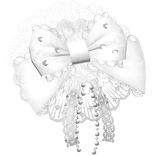 jewelry ribbon lolita canotier w lace in white