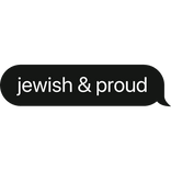 jewish & proud text bubble