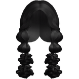Jolly Fluffy Long PigTails in Black
