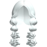 Jolly Fluffy Long PigTails in White