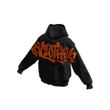 JONCLOTHING Graffiti Streetwear Hoodie Orange