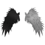 JubJub Black and White Hair Wings