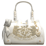 Juicy 2000s Mcbling Vintage Purse | White Beige