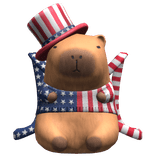 July 4th Capybara Backpack