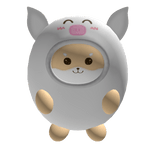 ♡ Jumbo cute corgi in white pig onesie backpack ♡