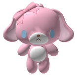 ♡ : JUMBO silly bow bunny back plushie 