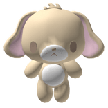 ♡ : JUMBO silly latte bunny back plushie 