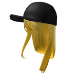  K-Pop Girl Gold hair with Black Cap