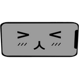 kaomoji embarrassed cat phone face cover