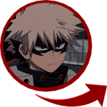 Katsuki Bakugo Red Circle Right Shoulder