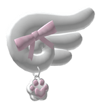 ♡ kawaii angel paw hairclip