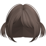 kawaii anime baby pigtails side bangs brown