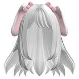 ♡ Kawaii Anime Bunny Hair (White)
