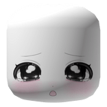 ♡ : kawaii anime chibi sad crying face mask